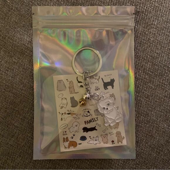 Bichon Frise Dog Keychain - Picture 3 of 7